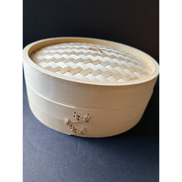 Crofton Bamboo Steamer Basket New 100% Bamboo Handcrafted Woven Asian - Picture 4 of 7